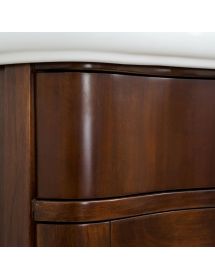 Mobile bagno classico con colonna legno tinta noce L.110 P.60