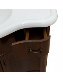 Mobile bagno classico con colonna legno tinta noce L.110 P.60