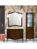 Mobile bagno classico con colonna legno tinta noce L.110 P.60