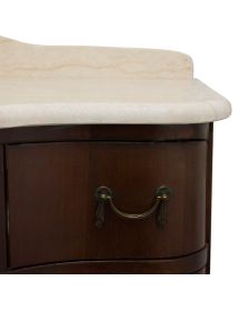 Mobile bagno classico con colonna legno tinta noce L.110 P.60