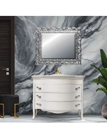 Mobile bagno legno bianco shabby chic L.110 P.65
