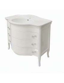 Mobile bagno legno bianco shabby chic L.110 P.65