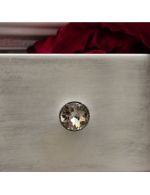 MOBILE BAGNO LEGNO SHABBY BIANCO PATINATO ARGENTO L.110 P.60