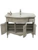 MOBILE BAGNO LEGNO SHABBY BIANCO PATINATO ARGENTO L.110 P.60