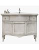 MOBILE BAGNO LEGNO SHABBY BIANCO PATINATO ARGENTO L.110 P.60