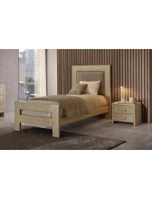 COMODINO CORTINA 2 CASSETTI LEGNO DI ABETE 55X40X45