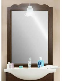 MOBILE BAGNO LEGNO ARTE POVERA TINTA NOCE L.65 P.50