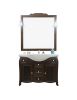 MOBILE BAGNO CLASSICO LEGNO SAGOMATO NOCE L.105 P.50
