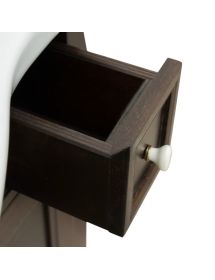 MOBILE BAGNO CLASSICO LEGNO SAGOMATO NOCE L.105 P.50