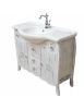 MOBILE BAGNO COMPLETO LEGNO ROVERE BIANCO ANTICATO L.108 P.50