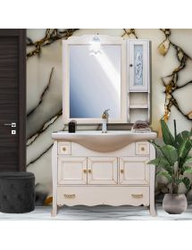 MOBILE BAGNO LEGNO SHABBY AVORIO ANTICATO L.105 P.50