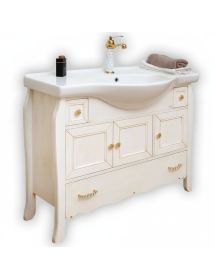 MOBILE BAGNO LEGNO SHABBY AVORIO ANTICATO L.105 P.50
