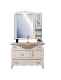 MOBILE BAGNO LEGNO SHABBY AVORIO ANTICATO L.105 P.50