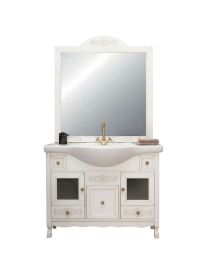 MOBILE BAGNO LEGNO SHABBY AVORIO ANTICATO L.105 P.50