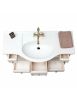 MOBILE BAGNO LEGNO SHABBY AVORIO ANTICATO L.105 P.50