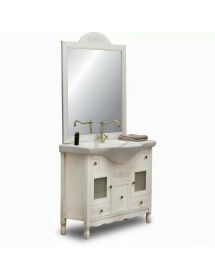 MOBILE BAGNO LEGNO SHABBY AVORIO ANTICATO L.105 P.50