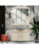 MOBILE BAGNO LEGNO SHABBY AVORIO ANTICATO INTAGLIATO L.105 P.50