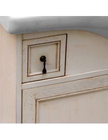 MOBILE BAGNO LEGNO SHABBY AVORIO ANTICATO INTAGLIATO L.105 P.50