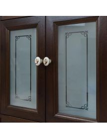 MOBILE BAGNO LEGNO ARTE POVERA TINTA NOCE L.85 P.50