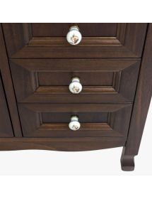 MOBILE BAGNO LEGNO ARTE POVERA TINTA NOCE L.85 P.50