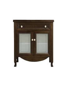 Colonna mobile bagno arte povera legno tinta noce 70x35x82