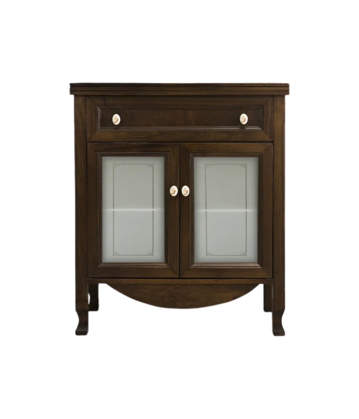 Colonna mobile bagno arte povera legno tinta noce 70x35x82