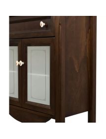 Colonna mobile bagno arte povera legno tinta noce 70x35x82