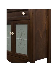 Colonna mobile bagno arte povera legno tinta noce 70x35x82