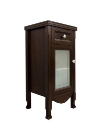 Colonna mobile bagno arte povera legno tinta noce 35x35x81