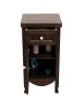 Colonna mobile bagno arte povera legno tinta noce 35x35x81