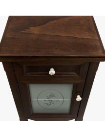 Colonna mobile bagno arte povera legno tinta noce 35x35x81