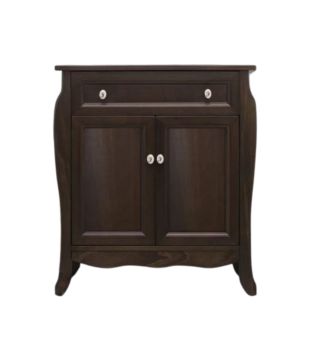 Colonna mobile bagno arte povera legno tinta noce 73x35x83