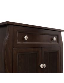 Colonna mobile bagno arte povera legno tinta noce 73x35x83