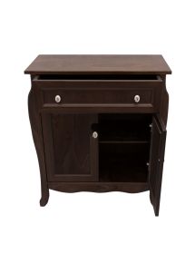 Colonna mobile bagno arte povera legno tinta noce 73x35x83