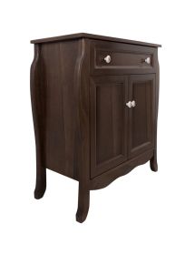 Colonna mobile bagno arte povera legno tinta noce 73x35x83