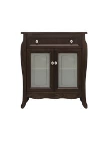 Colonna mobile bagno arte povera legno tinta noce 73x35x83