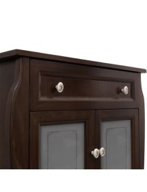 Colonna mobile bagno arte povera legno tinta noce 73x35x83