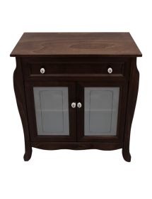 Colonna mobile bagno arte povera legno tinta noce 73x35x83