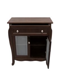 Colonna mobile bagno arte povera legno tinta noce 73x35x83