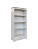 Libreria shabby legno bianco anticato decoro cuore 94x36x189H