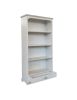 Libreria shabby legno bianco anticato decoro cuore 94x36x189H