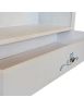 Libreria shabby legno bianco anticato decoro cuore 94x36x189H