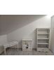 Libreria shabby legno bianco anticato decoro cuore 94x36x189H