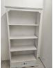 Libreria shabby legno bianco anticato decoro cuore 94x36x189H