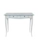 Consolle legno shabby bianco anticato filo azzurro pavoncella 101X55x80