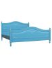 Letto matrimoniale shabby azzurro anticato provenzale 175x212X112