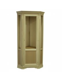 Vetrina angolo legno classico 1 porta grezzo L.76 X 76 H.215