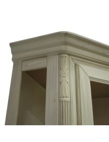 Vetrina angolo legno classico 1 porta grezzo L.76 X 76 H.215