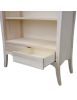 Libreria classica 3 ripiani 2 cassetti legno grezzo L.106 P.47 H.204