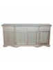 Credenza 4 porte 4 cassetti Legno grezzo 200x45x93